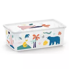 Короб для хранения KIS 54522 Cutie cu capac C-box XS Wild Animals 6l, 33.5x19xH12cm