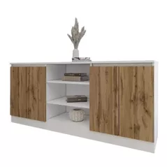 Comodă Smartex (16296) Т5 160cm Alb+Stejar inchis