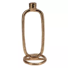 Lumânare Promstore 34514 Sfesnic metalic Golden Ring 24x10cm, auriu
