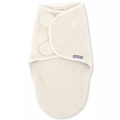 Accesoriu pentru înfășat Bright Starts 17386-003 Ingenuity SwaddleMe din muselina, 0-3 luni, 1.5 TOG, Cream
