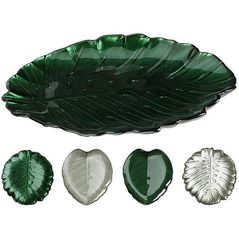 Veselă Excellent Houseware 20933 Platou de servire 28cm/26cm Frunza tropicala