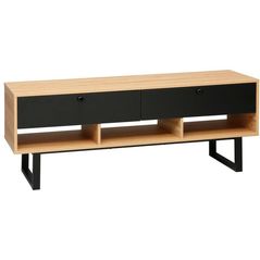 Comodă TV Deco Zenvo 141x40x54H Oak/Black