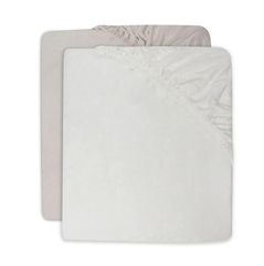 Детское постельное белье Jollein 2511-507-00156 Cearsaf cu elastic Jersey Ivory/Nougat, 120x60cm, 2buc