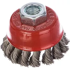 Set de tubulare, bite, duze Graphite 57H581 Perie din sarma, inox, de tip cupa, 65mm, M14