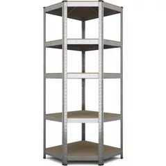 Raft de depozitare Nex Home Raft metalic colț Budget 1800x900x400x705mm, 5 nivele MDF, galvanizat