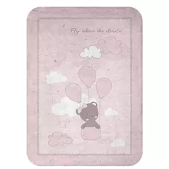 Lenjerie de pat pentru copii Kikka Boo 31103020159 Paturica super moale Dream Big Pink, 80/110 cm