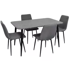 Set masă și scaune Evelin di Costacurta стол DT-405-6B + 4 стула XR-154B Grey5