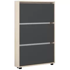Полка для обуви Mobildor-Lux Leo Slim 100x16x125H cm Sonoma/Anthracite