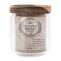 Контейнер для хранения пищи Excellent Houseware 37104 Borcan din sticla cu capac-sfesnic 0.4L, 11cm