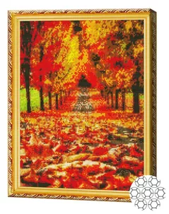 Tablou pe numere Art Gallery GA80314 Mozaic cu diamante 40x50cm Drumul tomnatic