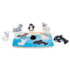 Игрушка Hape E1620A POLAR ANIMAL TACTILE PUZZLE