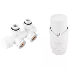 Запорная арматура Ferro ZTD30WH комплект термостатческий двойной1/2 угловой