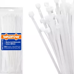 Набор ручных инструментов Wadfow WTE350090 Coliere plastic 9x500mm, alb (100buc)