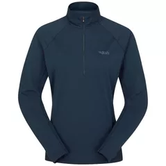Îmbrăcăminte sport Rab Tricou dame Sonic LS Zip Tempest Blue 14 (QBL-04-TMB-14)