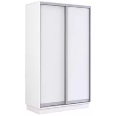 Dulap Mobildor-Lux Fox uși glisante din PAL (100x60x240H cm) Alb