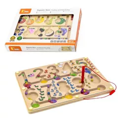 Puzzle Viga 44745 Labirint magnetic, Numărătoare și sortare pe culori