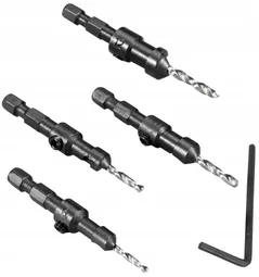 Set de tubulare, bite, duze Makita D-73455 Set freze cu varf centrare 4buc