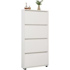 Полка для обуви Mobildor-Lux Leo Slim 50x16x164H cm White