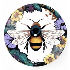 Картина по номерам Strateg GP-7 Vinil pe numere d=30cm. Zborul albinei