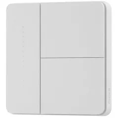 Întrerupător electric Aqara Z1 PRO - Cutie de perete pătrată cu 2 butoane (cu și fără neutru), albă (ZNQBKG43LM)