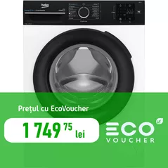 Mașină de spălat frontală Beko BM3WFU37213WBPB