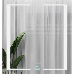 Oglindă baie Bayro Sirius 700x800 LED 3C touch c подогревом, часами и термометром (126634)