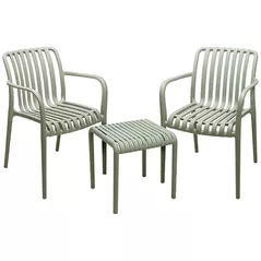 Садовая мебель ProGarden 57420 Set mobilier 3 unitati: masa + 2 scaune, verde