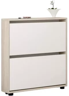 Полка для обуви Mobildor-Lux Leo Slim 100x16x86H cm Sonoma/White
