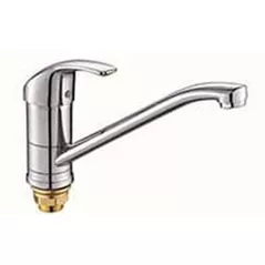 Bateria bucătărie Silvera Baterie pentru bucatarie cu pipa Clasic, lunga, crom, Silvera, Roca
