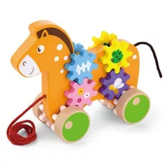 Игрушка каталка Viga 50976 Pull Along Horse with Gears