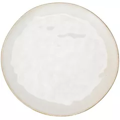 Тарелка Promstore 36660 de servire 27cm Reactiv Glaze Brown Rim, ceramica