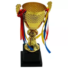 Кубок наградной miscellaneous 196 Спортивная металлическая золотая чашка 30 см 243-1234