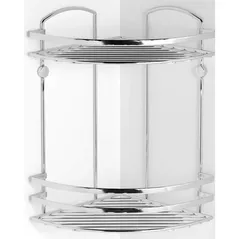 Raft de baie Teknotel LM008c Raft 2 niveluri coltar 24x24x38cm, metal crom