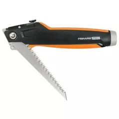 Нож строительный Fiskars retractabil cu fierastrau pt rigips (1027226)