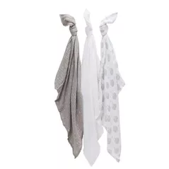 Accesoriu pentru înfășat Premaman PBRI9V-BLA-UNQ Set 3 pelinci din bumbac Feather Bird