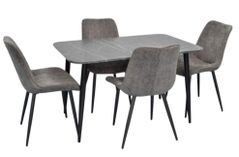 Set masă și scaune Evelin di Costacurta стол DT-405-6B + 4 стула YTC-055B Dark grey