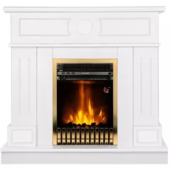 Камин электрический ArtFlame Ambasador white & Gala gold