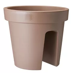 Цветочный горшок ProGarden 57459 Ghiveci pentru balustrada D28cm, H25cm, maro, plastic