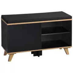 Raft pentru încălțăminte Kesper 15943 Dulap pantofi negru PAL 77x30x48cm