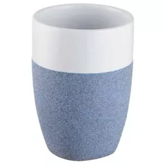 Pahar pentru periuțe de dinți Bisk 06307 STONE albastru. (ceramica)
