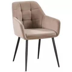 Scaun Avanti UGO Light Brown Velvet Chair