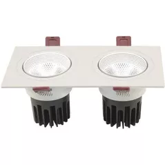 Corp de iluminat interior LED Market Downlight 2COB 2*12W, 4000K, LM-OC-SPCOB-006-2, White