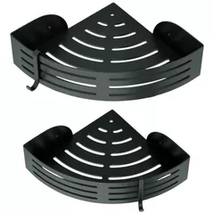 Raft de baie Teknotel BK069n negru 19,5x19,5x6 cm