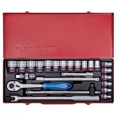 Set de unelte de mână King Tony 4526SR03 набор 1/2" торцевых головок дюймовые 6 гран.и принадлежностей, 24 пр.