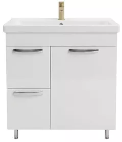 Dulap pentru lavoar Mashtab 11986 Agat cu 2 sertare+usa 80cm Alb