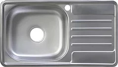 Chiuvetă bucătărie Rubano HD7642P incastrabila 760х420x180mm (stinga),inox, luciu-0,8mm