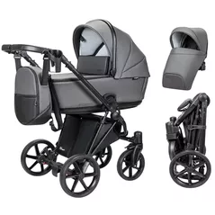 Детская коляска Angelina Carucior 2in1 Enigma Eco Leather Grey Ecco-11