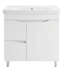 Dulap pentru lavoar Mashtab 11742 Print cu 2 sertare+usa 80cm Alb