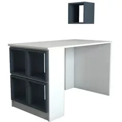 Офисный стол Trendy Cutie, alb, albastru 120x75x65cm