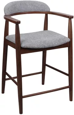 Барный стул Deco Midas Light Grey + Walnut